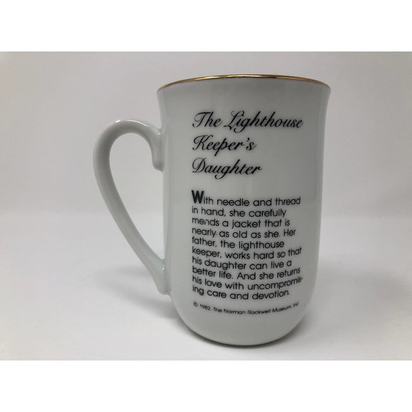 Norman Rockwell Museum Mug Lighthouse Keepers Daughter 1982 Collectible - Picture 3 of 9